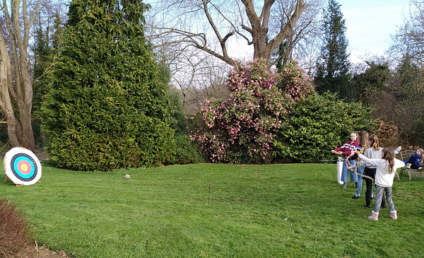 Archery on the lawn