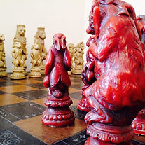 Chess set at Lowood